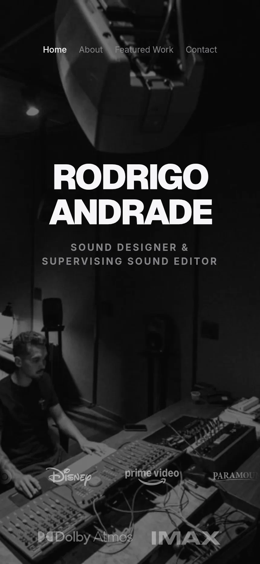 Portfólio do Rodrigo Andrade no celular